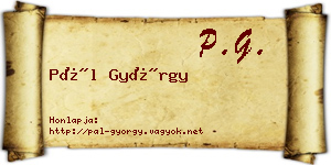 Pál György névjegykártya