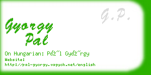 gyorgy pal business card